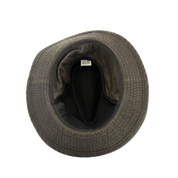 Stetson Mens Size XL Brown Leather Fedora Hat Vintage - Picture 9 of 11